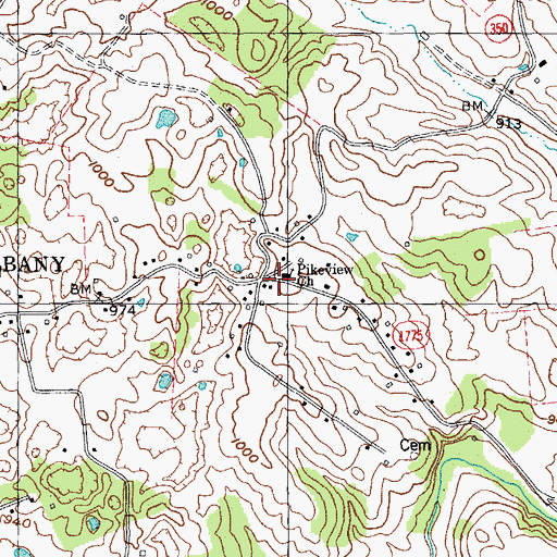 Topographic Map of Pikeview School (historical), KY