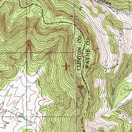 Topographic Map of Pinnacle Cliff, KY