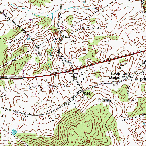 Topographic Map of Pleasant Ridge School (historical), KY