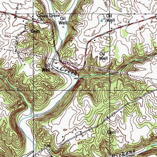 Topographic Map of Boohers Mill (historical), KY