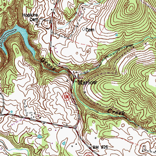 Topographic Map of Carvers Mill (historical), KY