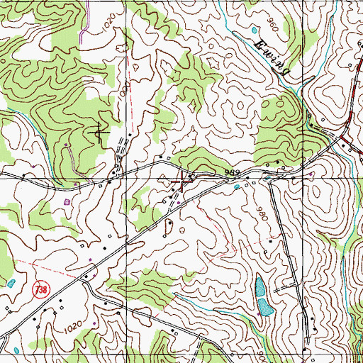 Topographic Map of Drop Post Office (historical), KY