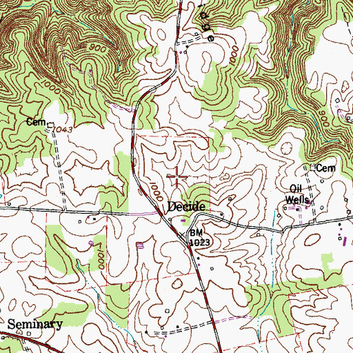 Topographic Map of Holsapple Gas Well (historical), KY