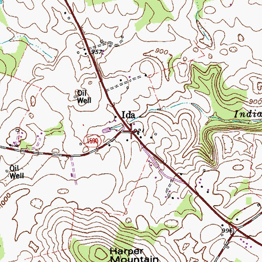 Topographic Map of Ida Post Office (historical), KY