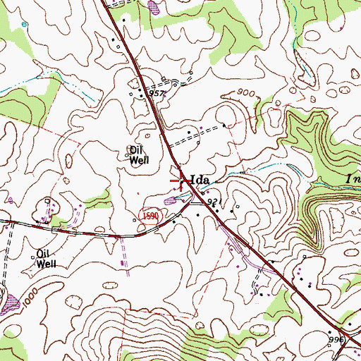 Topographic Map of Ida School (historical), KY