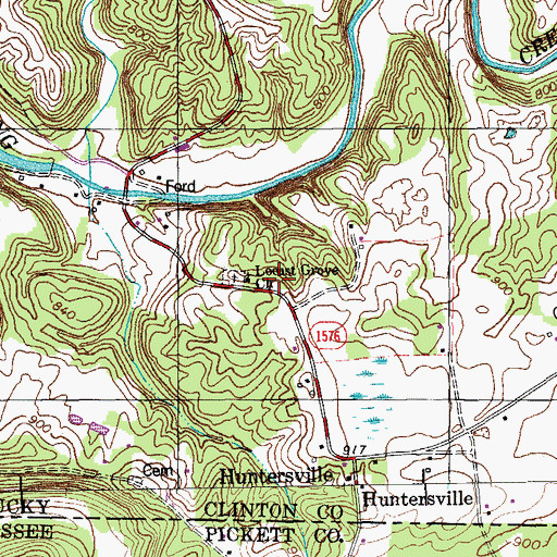 Topographic Map of Locust Grove School (historical), KY