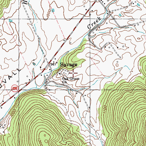 Topographic Map of Lower Oak Grove School (historical), KY