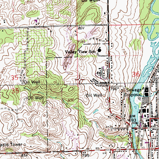Topographic Map of Glen Park, MI