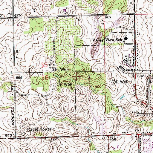 Topographic Map of Heritage Parkland, MI
