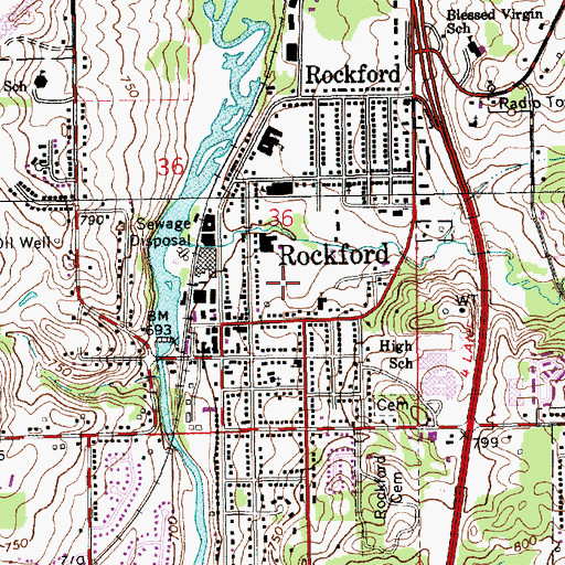 Topographic Map of Memorial Park, MI
