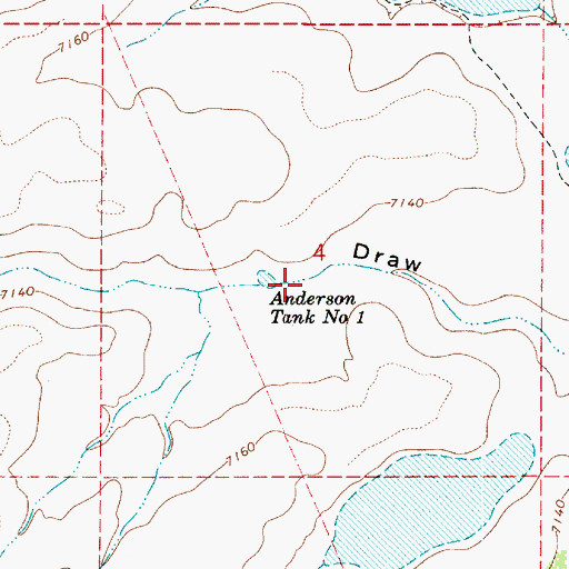 Topographic Map of Anderson Tank Number One, AZ