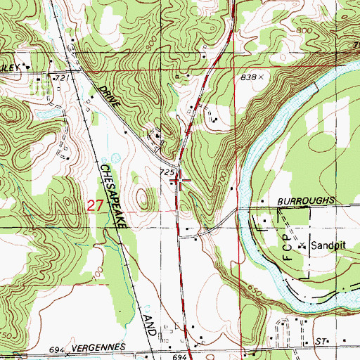 Topographic Map of Apostolic Lighthouse Church, MI