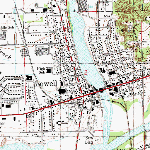 Topographic Map of Congregational Church, MI