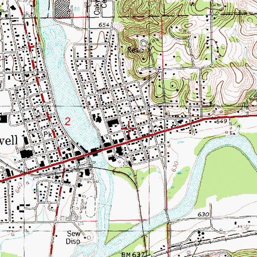 Topographic Map of Church of the Nazarene, MI