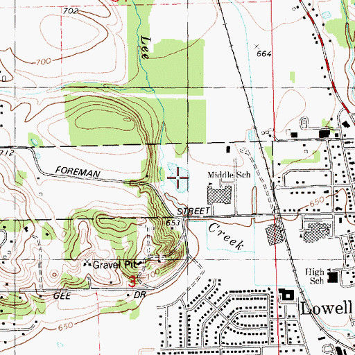 Topographic Map of Natures Place Lake, MI