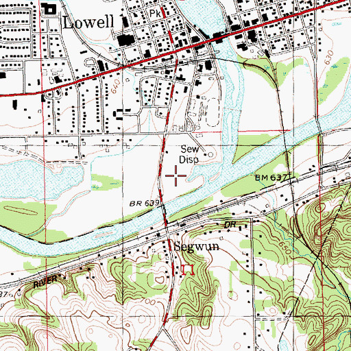 Topographic Map of Recreation Park, MI