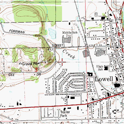 Topographic Map of Creekside Park, MI