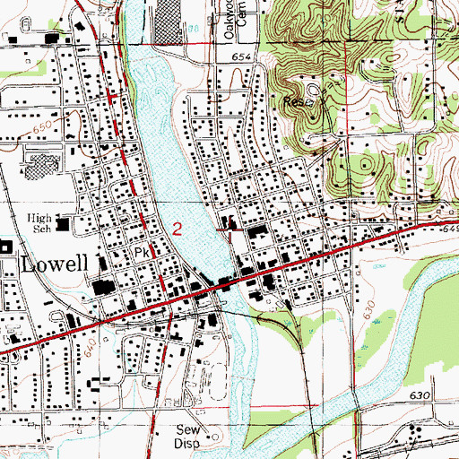Topographic Map of Unity School, MI