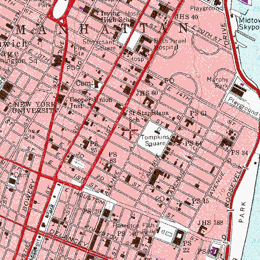 Topographic Map of George Jackson Academy, NY