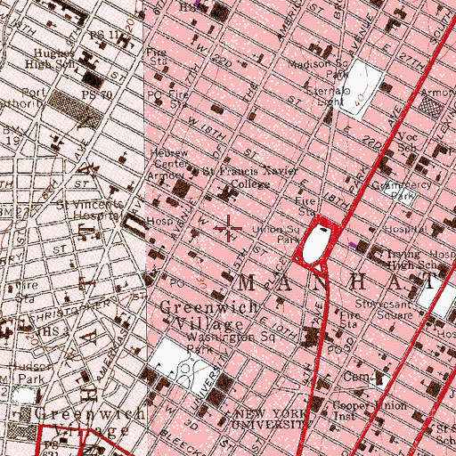 Topographic Map of Legacy School For Integrated Studies, NY