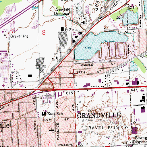 Topographic Map of Community Bible Church, MI