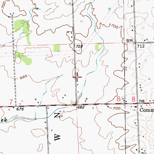 Topographic Map of Millennium Park, MI