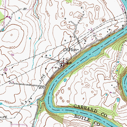 Topographic Map of Clifton School (historical), KY