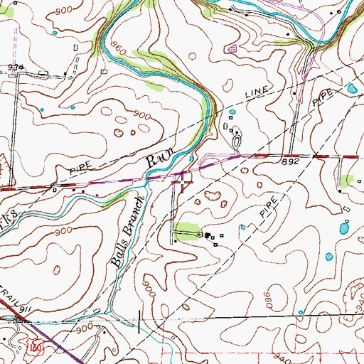 Topographic Map of Daugherty Station (historical), KY
