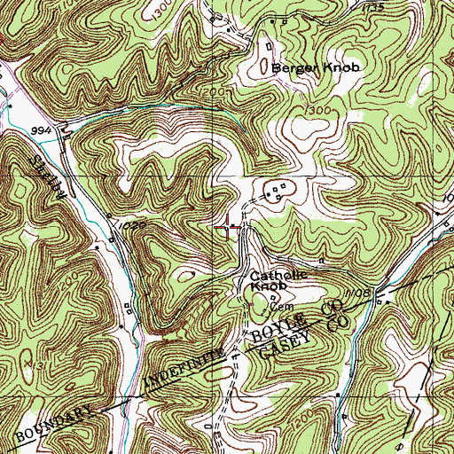 Topographic Map of Germantown School (historical), KY