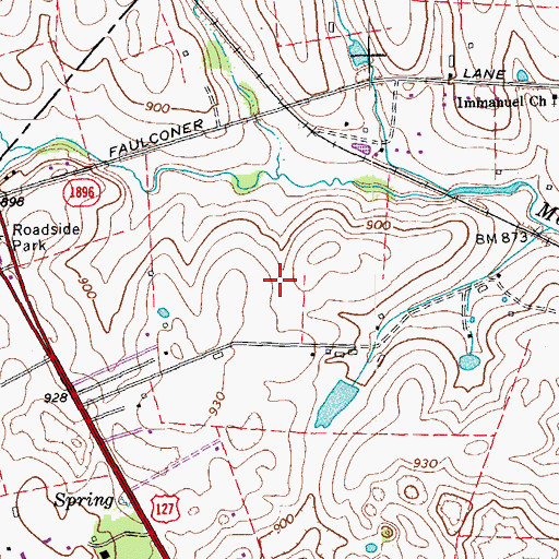 Topographic Map of Melrose Stock Farm (historical), KY