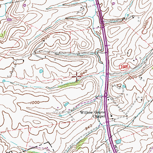 Topographic Map of Old Wellington Fort (historical), KY