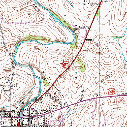Topographic Map of Perryville Fairground, KY