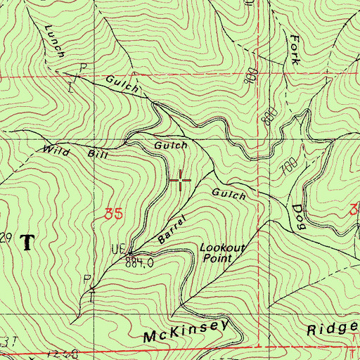 Topographic Map of Barrel Gulch, CA