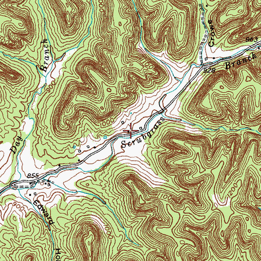 Topographic Map of Salem Baptist Church (historical), KY