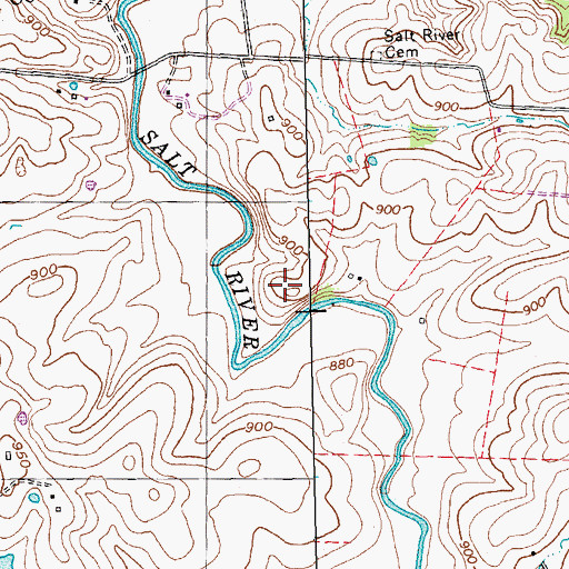 Topographic Map of Salt River School (historical), KY