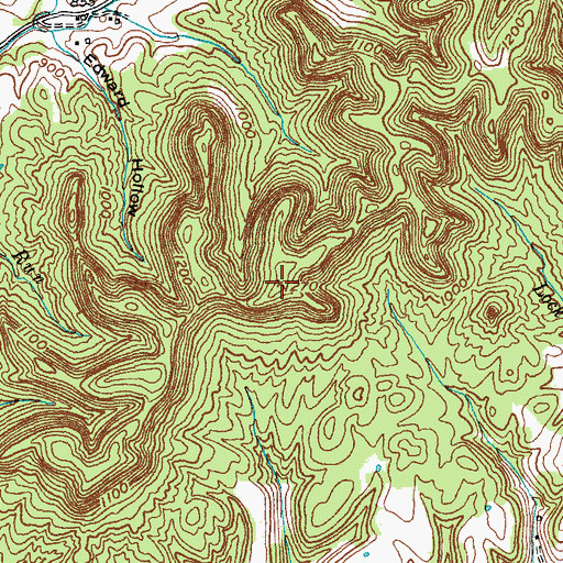 Topographic Map of Scrubgrass Knob, KY