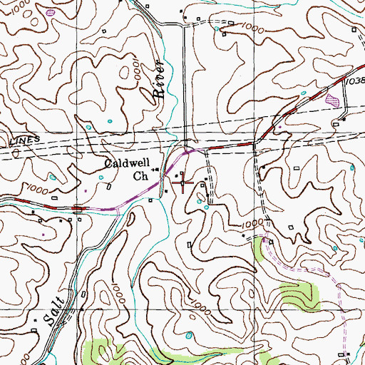 Topographic Map of Thorn Hill School (historical), KY