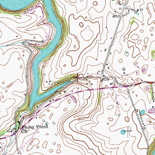 Topographic Map of Walnut Hill School (historical), KY