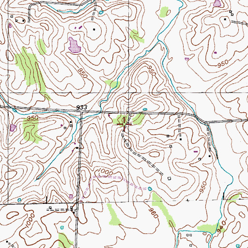 Topographic Map of Webster School (historical), KY