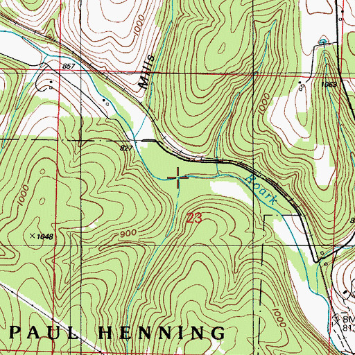 Topographic Map of Dewey Cove, MO