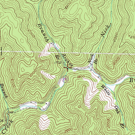 Topographic Map of Arthur, KY