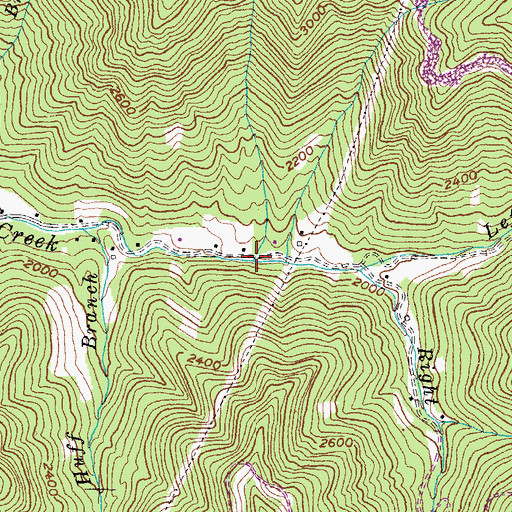 Topographic Map of Big Branch, KY