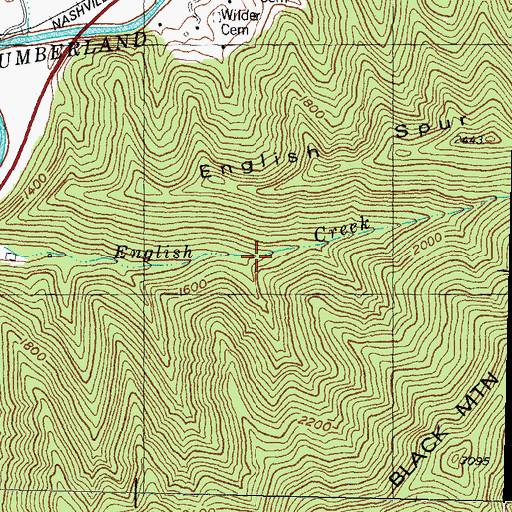 Topographic Map of Big Rock Post Office (historical), KY