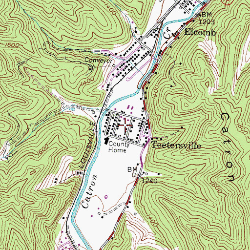 Topographic Map of Black Bottom, KY