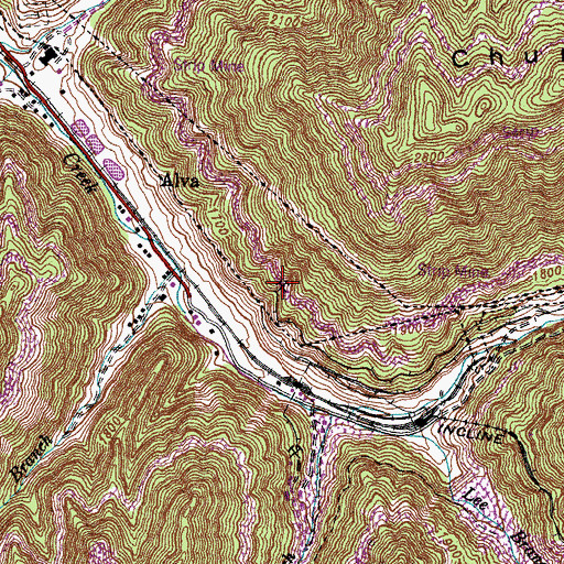 Topographic Map of Black Star Coal Camp, KY