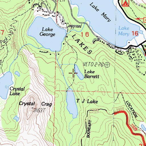 Topographic Map of Lake Barrett, CA