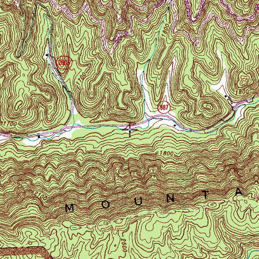 Topographic Map of Brownies Creek School (historical), KY