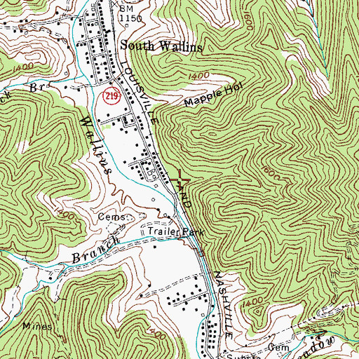 Topographic Map of Callihan Railroad Station (historical), KY