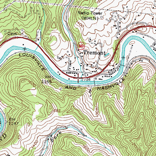 Topographic Map of Cargo Post Office (historical), KY