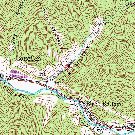 Topographic Map of Cornett Railroad Station (historical), KY